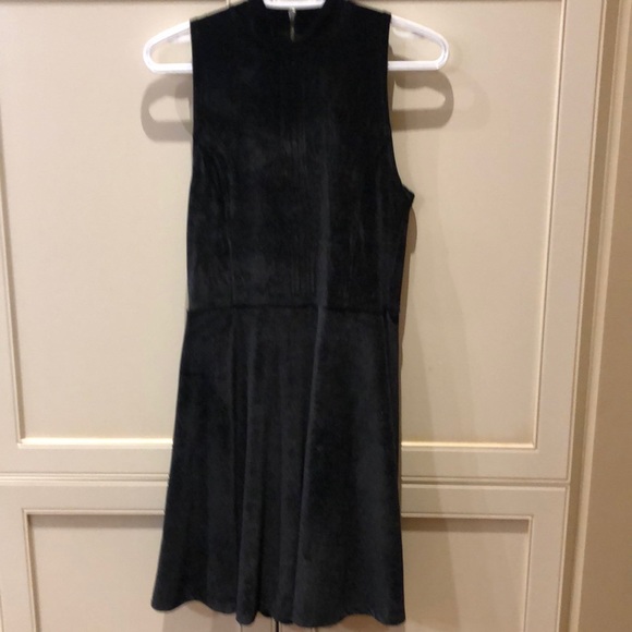 Vans fit and flare black velour dress. - Picture 1 of 3